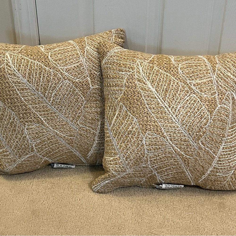 Outdoor decor pillows set of 2 never used